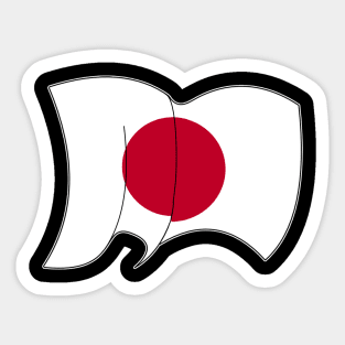 flag of Japan - sports, flags, and culture inspired designs Sticker